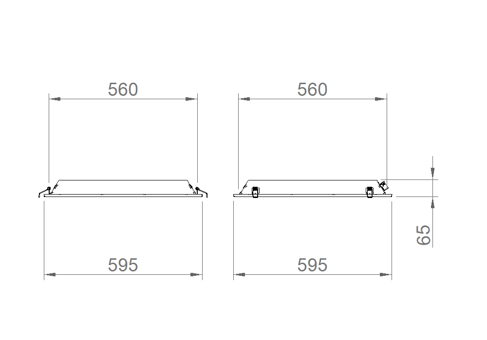 60x60 SIVA ALTI LED AYDINLATMA ARMATÜRÜ 4000K 36W (İKİZLER)